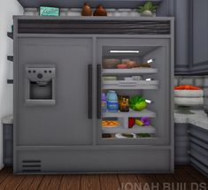 an open refrigerator filled with lots of food