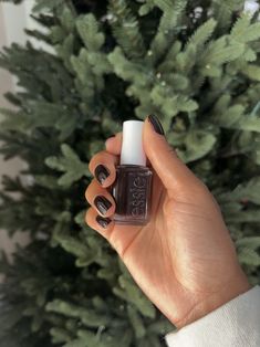 classy short nails // christmas nail polish // winter nail ideas Short Nails Christmas, Classy Short Nails, Nail Polish Winter, Short Winter Nails, Walnut Brown Nail Polish, Essie Wicked, Winter Nail Colors