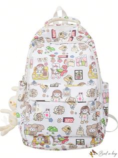 BirdinBag - Stylish Womens School Backpack for Students and Children - Ideal Book Bag for Girls Trendy Bags For Back To School, Cute Large Capacity Backpack For Study, Cute Large Capacity Bags For Back To School, Kawaii School Bag For End Of School Year, Kawaii Portable Backpack For Travel, Cute Bags For Daily Use And Back To School, Back To School Bags With Cute Design, Portable Kawaii Backpack For Travel, Large Capacity Cute Backpack For Students