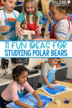 kids are making polar bears out of plastic bags and then using them to make snowmen