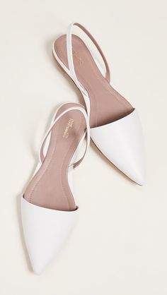 Heels Classy, Slingback Flats, Girly Shoes, Roger Vivier, Trendy Shoes, Stylish Shoes, White Shoes