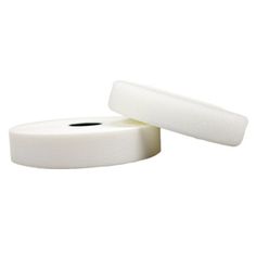 two rolls of white tape on a white background