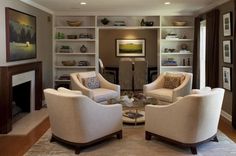 the living room is clean and ready for guests to use it as a focal point