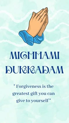 a blue and white poster with the words,'forgetness is the greatest gift you can give to yourself '