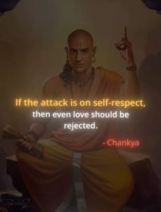 the buddha quote about self - respect is shown in front of an image of him