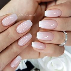 Gradient Nail Designs Ombre, Bridal Nails 2024, Ombre Nail Design, Ombre Nail Art Designs, Bridesmaids Nails, Ombre Nail, Nagel Tips, Ombre Nail Designs, Nail Art Ombre