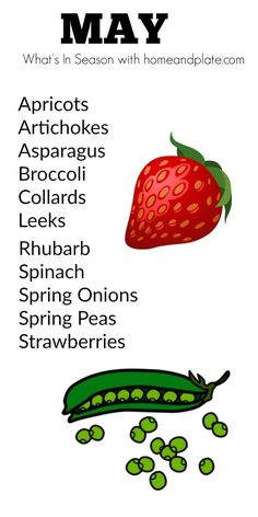 a poster with the names of different fruits and vegetables