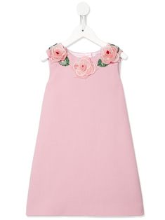 Life with your little one might not always be a bed of roses, but she's just so cute and will look even cuter in this pink wool rose corsage dress from Dolce & Gabbana Kids. Featuring a round neck, floral appliqués and a shift silhouette. Corsage Dress, A Bed Of Roses, Rose Corsage, Bed Of Roses, Kid Swag, Dolce And Gabbana Kids, Baby Outfit, Girls Party, Dolce & Gabbana