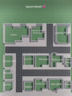 the floor plan for an apartment building with lots of rooms and spaces on each side