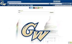 the gw logo is on top of the white house