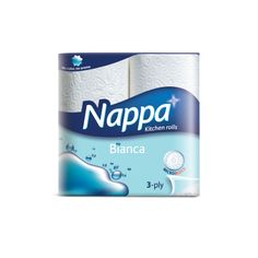 nappa toilet paper with blue water on it