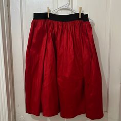 Red Party Skirt With Pockets! Torrid Size 2. Elastic Waistband 29 Inches From Top Of Waist To Bottom Of Skirt. New With Tags. Smoke Free, Cat And Dog Friendly Home. Red Skirt With Elastic Waistband, Party Flared Skirt With Elastic Waistband, Red Midi Skirt With Elastic Waistband, Red Gathered Midi Skirt, Red Full Skirt With Elastic Waistband, Chic Red Skirt With Elastic Waistband, Red Lined Skirt For Evening Wear, Elegant Red Gathered Skirt, Red Gathered Mini Skirt