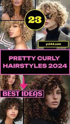 2024 Perm Hair, Curls With Braids, Short Curly Bobs, Pretty Curly Hairstyles, Easy School Hairstyles, Long Natural Curls, Blonde Curly Bob, Curly Bobs, Curly Hair Ideas