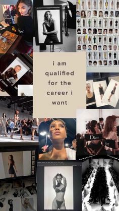 a collage of photos with the words i am quainted for the career wantt