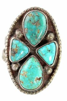 Vintage Navajo Style Sterling Silver Turquoise Ring Size 8 Southwestern | eBay Turquoise Jewellery, Silver Turquoise Ring, Navajo Style, Silver Turquoise Jewelry, Blue Beauty, Sterling Silver Rings Turquoise, Inspirational Jewelry, Native Jewelry, Vintage Navajo