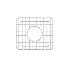 a drawing of a sink grid with a hole in the middle and a circle at the bottom