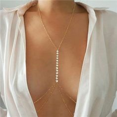 New Product -This Beach Body Chain Jewelry Waist Is Made Of Alloy. Gold And Silver Are Available.Great Gift Idea For Lady, Wife, Daughter, Best Friends, Girlfriend, Bride, Bridesmaids, Mother In Special Festival, Formal Celebrations & Unforgettable Moments. -This Sparkly Crystals Body Chain Is Suitable For Women And Girls To Attend Dance Party, Quinceanera, Evening Party,Banquet,Important Ceremony Or Friends' Gathering. -A Stylish Popular And Beautiful Bikini Necklace. Unique And Fashionable, Provide You The Most Charming Look. -The Beautiful And Stylish Body Chain Decoration Is Ideal For You To Wear On The Beach. Make You More Attractive. -Service - Any Help, Please Feel Free To Con Chest Chain, Crystal Bra, Chain Harness, Gold Body Chain, Wedding Bride Jewelry, Chain Bra, Gold Bodies, Body Chains, Belly Chain