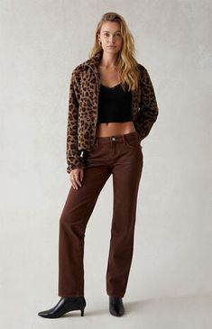 PacSun Eco Brown Low Rise Straight Leg Jeans | PacSun New York Fits, Brown Dress Pants, Brown Jeans, Low Rise Jeans, Low Rise, Pacsun, Dress Pants, Straight Leg Jeans, Straight Leg