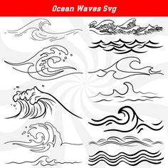 the ocean waves svg files are available for use in your design projects and crafts