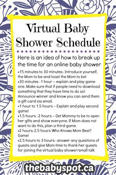 the baby shower schedule is here