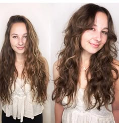 Curly Haircut Side Part, Long Bangs Wavy Hair, Wavy Shaggy Hair, Butterfly Haircut Wavy Hair, Long Wavy Layered Hair, Shaggy Hair Ondulado, Shaggy Curly Hair Long, 2b Haircut, Naturally Wavy Hair Cuts