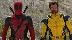 two deadpools are standing next to each other