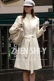 New winter cashmere wool coat to tailor customized Pr * da stand-up collar the remarkable temperament Slim meter white physical map  $897 Devil Wears Prada Outfits, Prada Outfits, Prada Fashion, Devil Wears Prada, Movie Fashion, White Coat, Anne Hathaway, Teen Vogue, Winter Mode