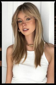 Curtain Bangs Blonde, Blonde Layers, Straight Blonde Hair, Bangs With Medium Hair, Haircuts For Medium Hair