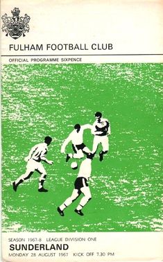 an advertisement for a football match with players in green and white playing on the field