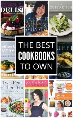 the best cookbooks to own by various authors and authors, including one with an image of