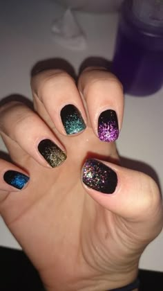 Fire work bonfire night nails from beauty by Emma Firework Nails Acrylic, Bonfire Night Nail Designs, Bonfire Nails Design, Firework Gel Nails, Bonfire Nail Designs, Bonfire Night Nails, Fire Work Nails, Firework Nails Design, Fireworks Nails Design