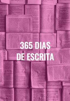 many books stacked on top of each other with the words 35 dias de escrita