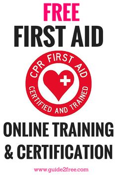 a sign that says,'free first aid certified and training & certificates '