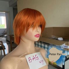 Please contact in advance if you want to use fast shipping.  Wig Cosplay wig Peter Pan wig short orange wig Halloween Wig Costume Wig for man women Synthetic wig 1. All the photos are shot with iPhone camera by BAG WIGS . The photos are not allowed to use without our permission.  2. The wig is made of high quality synthetic fibers. It is natural as human hair.  3. The cap is medium size with adjustable strips,  which fits most adult. It doesn't fit kids under 7 years old.  4. Standard shipping w Orange Wig, Wig Costume, Halloween Wigs, Wig Short, Quality Wigs, Iphone Camera, Costume Wigs, Cosplay Wig, Synthetic Wig