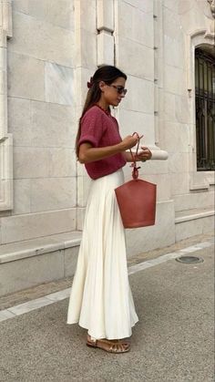 elegant summer outfit, chic summer outfit, summer aesthetic, white summer skirt, white maxi skirt, old money outfit, summer 2024 trends,  sandals outfit , summer top, linen skirt outfit, old money summer outfit Old Money Maxi Skirt, White Maxi Skirt Outfit Spring, European Summer Outfits Modest, White Maxi Skirt Outfit Summer Casual, Loose Linen Pants Outfit, Modest Summer Outfits 2024, Modest European Summer Outfits, Belize Fashion, Italy Outfits Aesthetic