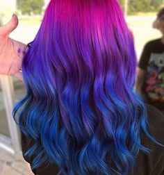 Blue To Purple Hair, Purple Hair Ombre, Heart Meanings, Cool Tone Hair Colors, Purple Pink Hair, Hair Play, Pulp Riot Hair Color, Blue Ombre Hair, Dyed Hair Purple