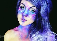 Galaxy Diy Makeup Ideas, Galaxy Hair, Makeup And Hair, Instagram Makeup, Fantasy Makeup, Costume Makeup