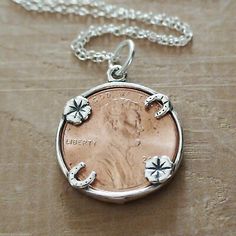 Penny Necklace, Silver Theme, Lucky Penny, Luck Charm, Fine Jewellery Necklace, Silver Coins, Fine Silver, Spring Rings, Good Luck