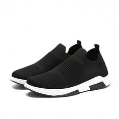 breathable mesh casual slip on shoes Mesh Flats, Sneakers Comfortable, Casual Slip On Shoes, Walking Sneakers, Grey Sneakers, Blue Sneakers, Black Sneakers, Mens Fashion Shoes, Mens Casual Shoes