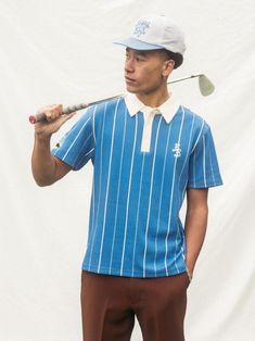 Vintage Golf Shirt, Vintage Golf Fashion Men, Golf Shirt Design Ideas, Golf Hats Mens, 90s Golf Fashion, Vintage Golf Fashion, Golf Streetwear, Mens Golf Wear, Pub Golf