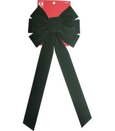 a black ribbon with a red tag on it