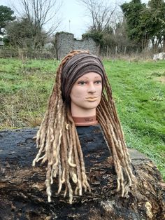 Older Woman Dreadlocks, Dread Wig, Dreadlock Wig, Steampunk Festival, Crochet Dreads, Wool Dreads, Snap Clips, Crochet Headband, Felted Wool