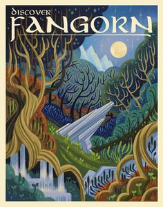 the cover of an illustrated book with trees and mountains in the background that reads, discovery fangoonn