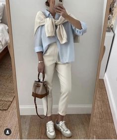 Looks Pinterest, Mode Casual, Casual Work Outfits, Looks Chic, 가을 패션, Business Casual Outfits, Looks Style, Business Outfits, White Pants