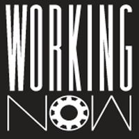 the working now logo is shown in white