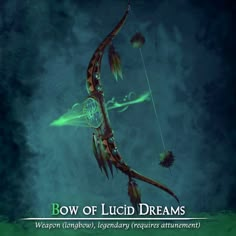 the bow of lucid dreams is shown in this animated video game image with caption below