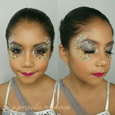 Ballet Makeup, Competition Makeup, Cheer Makeup, Ballet Recital, Make Up Ideas, Glitter Tattoo, Stage Makeup, Color Guard, Fantasy Makeup