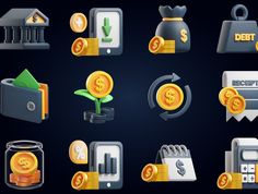 3D Finance Icon Money Logo Design, Ui Design Elements, Finance Icons, Icon Design Inspiration, Education Icon, 3d Vector, Sport Icon, 3d Icons, Business Icon