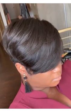 Long Pixie Haircut For Black Women, Short Sassy Hair Black Women, Sharp Haircut, Hair Stars, Short Pixie Bob Haircuts, Short Pixie Bob, Black Women Short Hairstyles, Longer Pixie Haircut