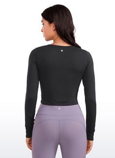 Seamless collection of smooth, breathable fabric is designed to help reduce chafing, encourage ventilation and wick away sweat to help you stay dry. Double-lined tight crop tops for moving freely, perfect for workout, yoga, lounging or daily wear. Feature & Fitting: 
 Seamless collection 
 Designed for low-impact workouts 
 Cropped length, Tight fit 
 Double Lined Fabric, Crew Neck Design 
 Fabric: 
 Chafe-free, seamless construction 
 Sweat-wicking, soft ribbed textured fabric 
 Lightweight Stretch Crop Top For Pilates, Functional Seamless Crop Top, Black Seamless Tops For Pilates, Functional Fitted Crop Top, Seamless Black Tops For Pilates, Versatile Medium Support Crop Top, Stretch Crop Top For Sports, Athleisure Medium Support Crop Top, Compression Workout Crop Top